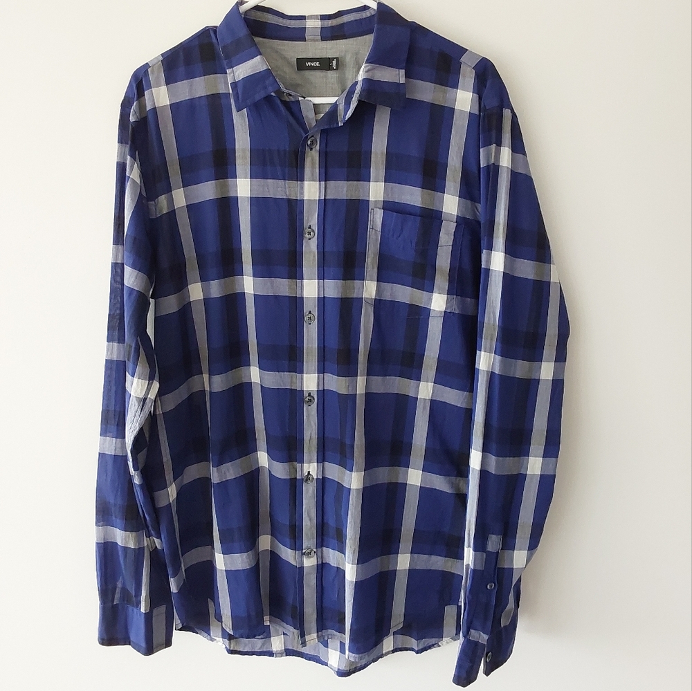 Men's Vince Long Sleeve Dress Shirt (LG)
